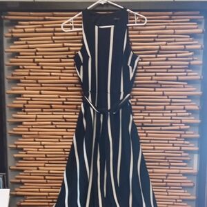 Banana Republic Black and White Midi Dress